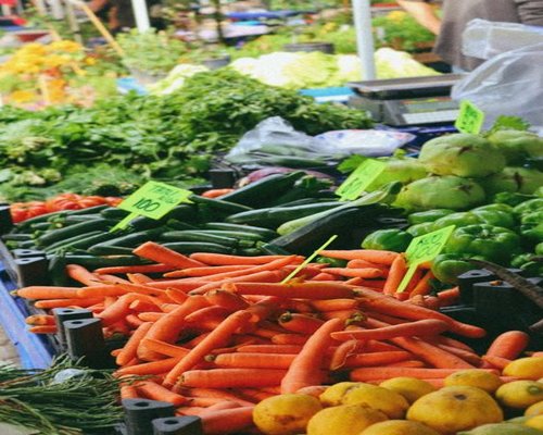 Cyprus local market with fresh seasonal vegetables